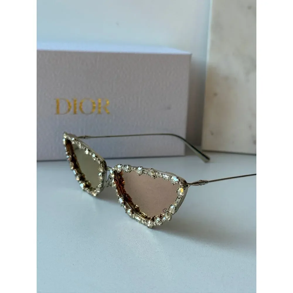 NEW Dior MissDior B1U Sunglasses in Gold Crystal Embellished